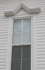 Close up of window at Pyresbyterian Church