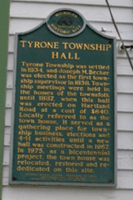 Historic Marker on Tyrone Old Town Hall